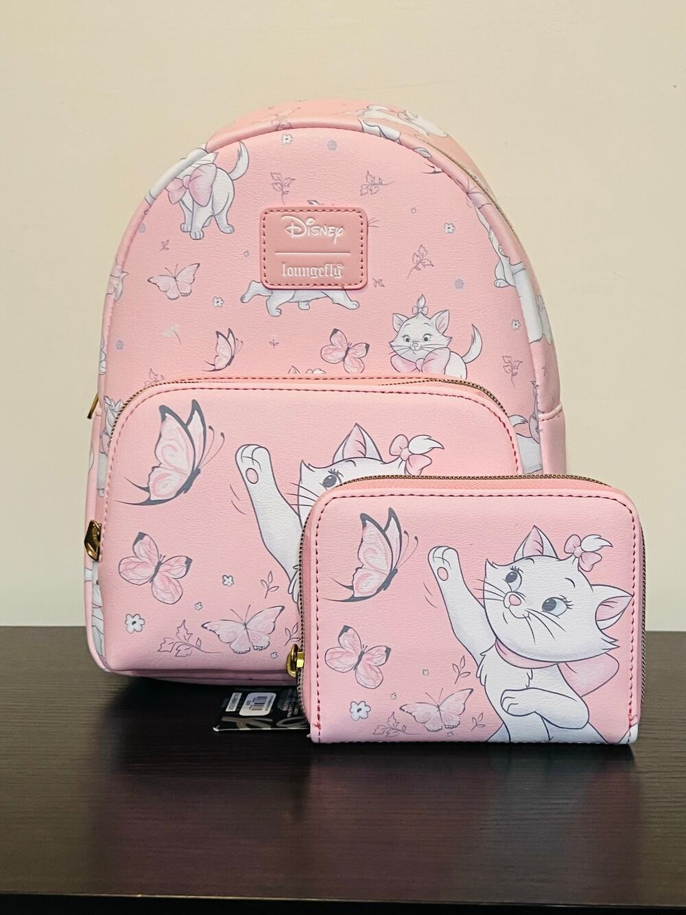 Loungefly Disney The Aristocats Marie Butterfly Mini Backpack & Wallet SET